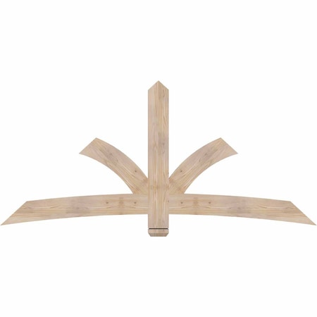 Ekena Millwork Davenport Smooth Timber Gable Bracket, Douglas Fir, 84"W x 38"H x 1 1/2"D x 5 1/2"F, 11/12 Pitch GBW084X38X0206DAV00SDF